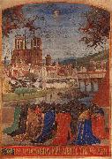 Jean Fouquet Descent of the Holy Ghost upon the Faithful oil painting on canvas